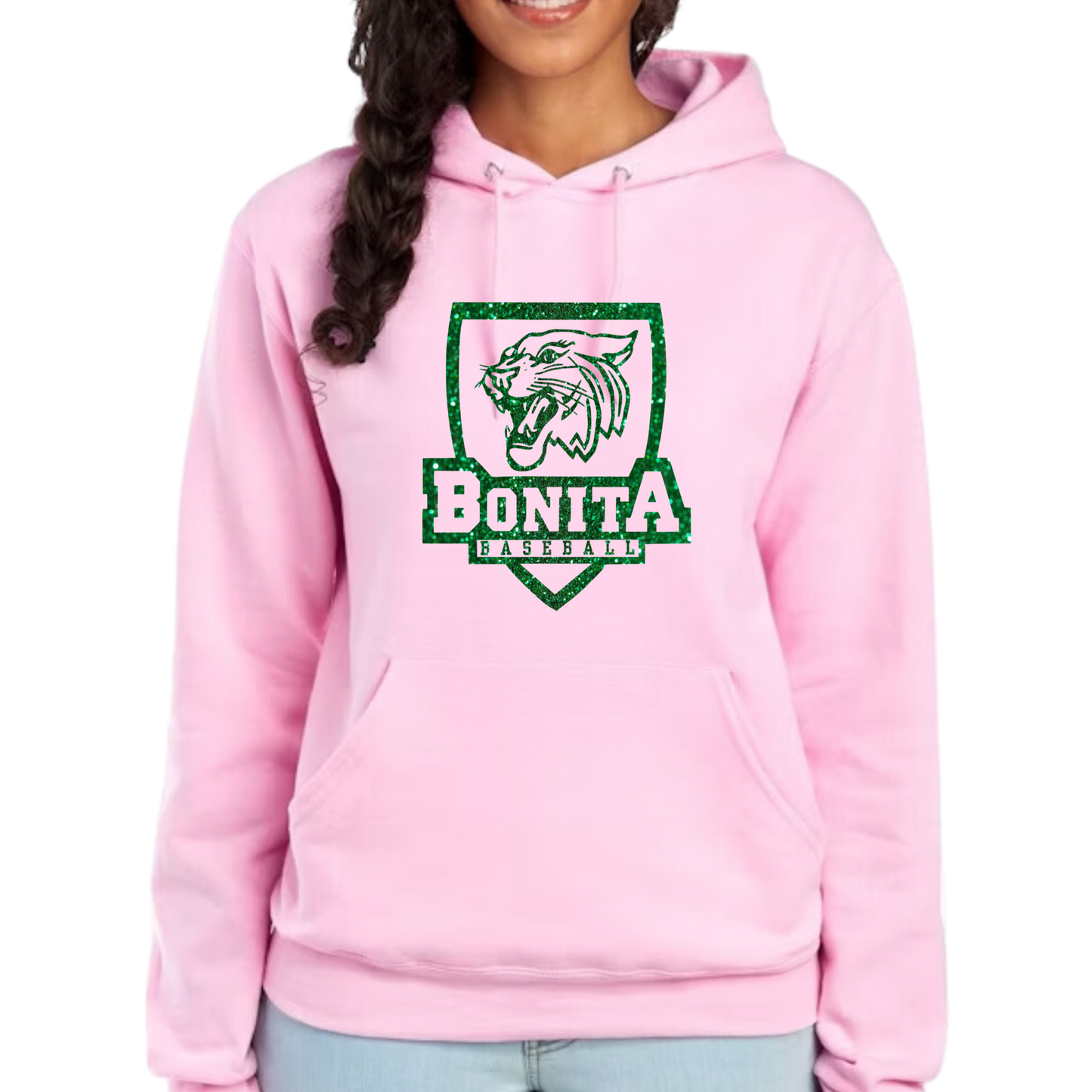 Bearcat Shield Sparkle Hoodie (Customization available.)