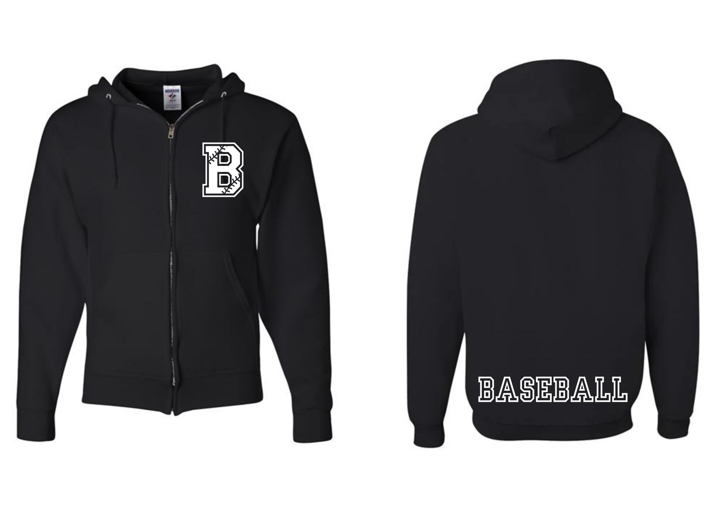 Stitched B Zipper Hoodie
