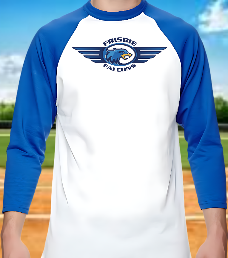 Frisbie Baseball Two Toned Sleeve T Shirt