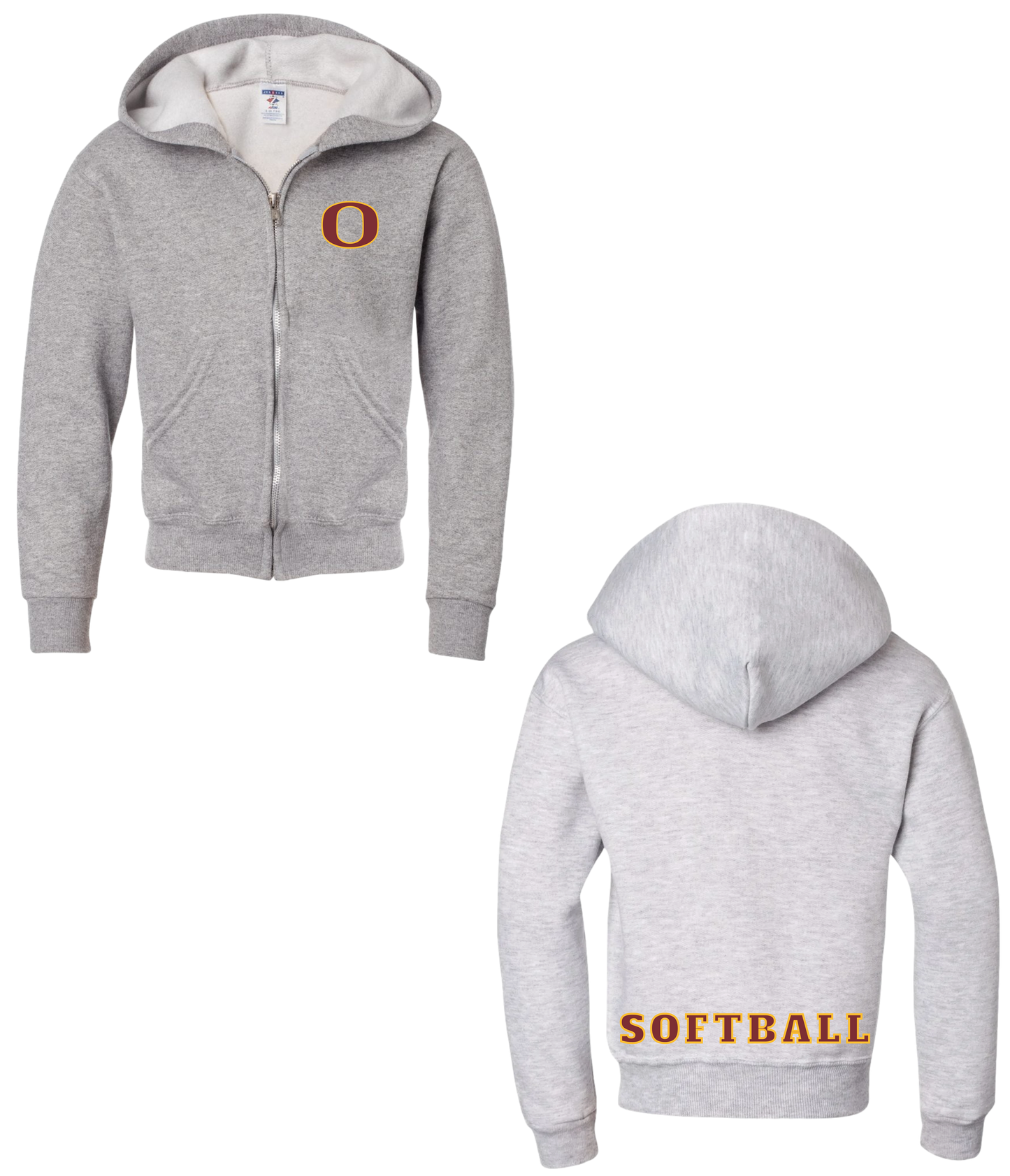Ontario Softball GLITTER Zip Up Hoodie