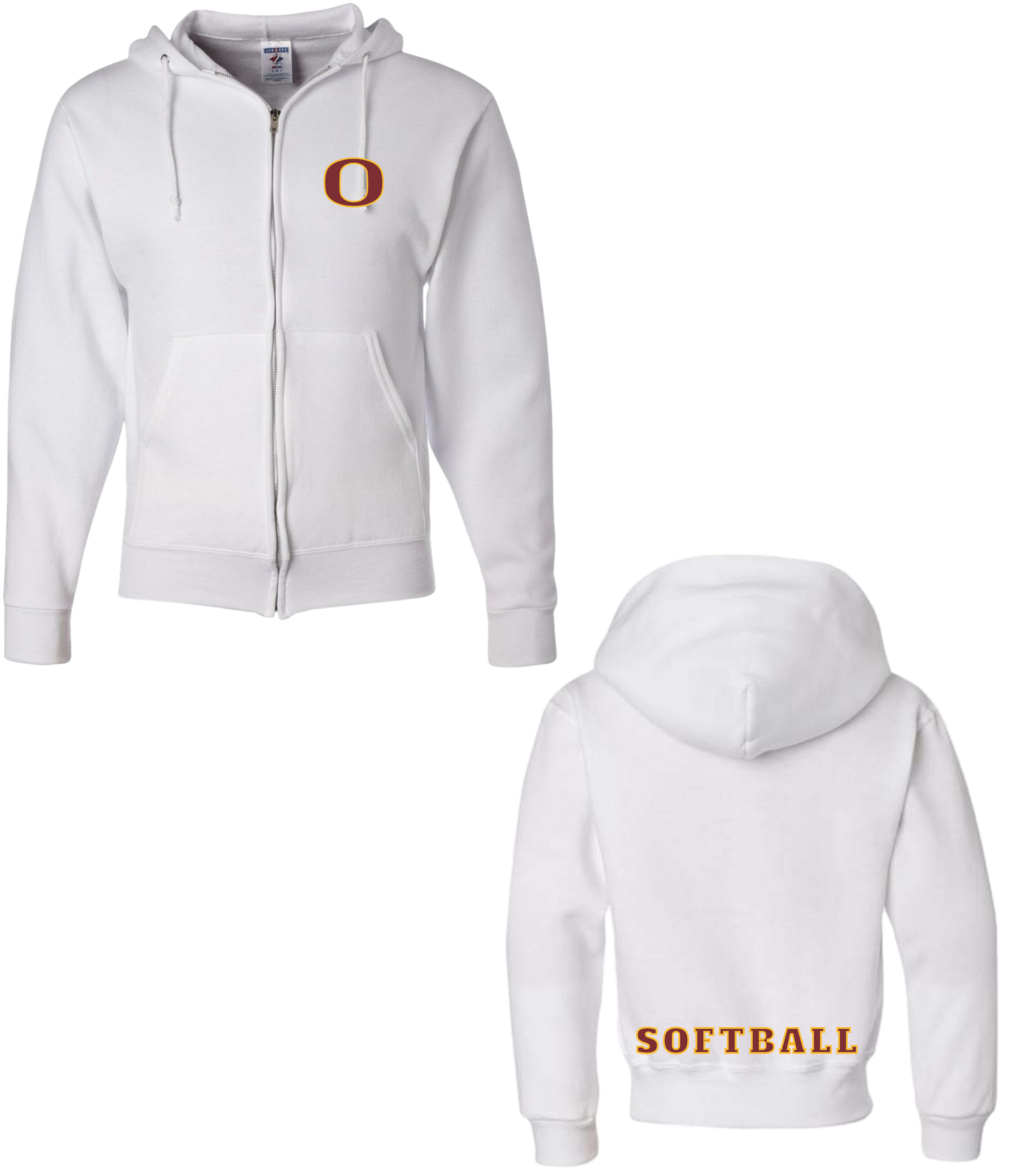 Ontario Softball GLITTER Zip Up Hoodie