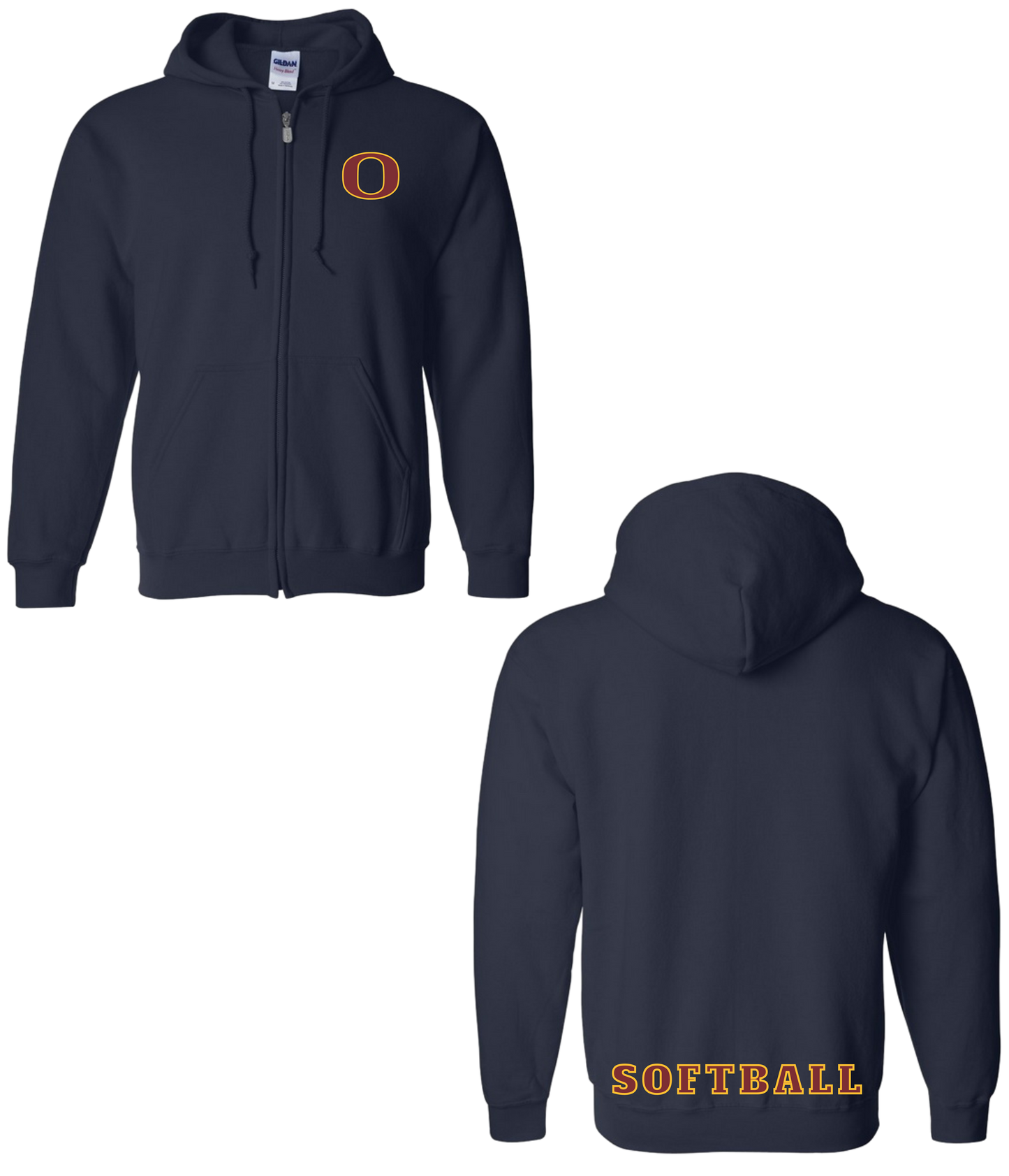 Ontario Softball GLITTER Zip Up Hoodie