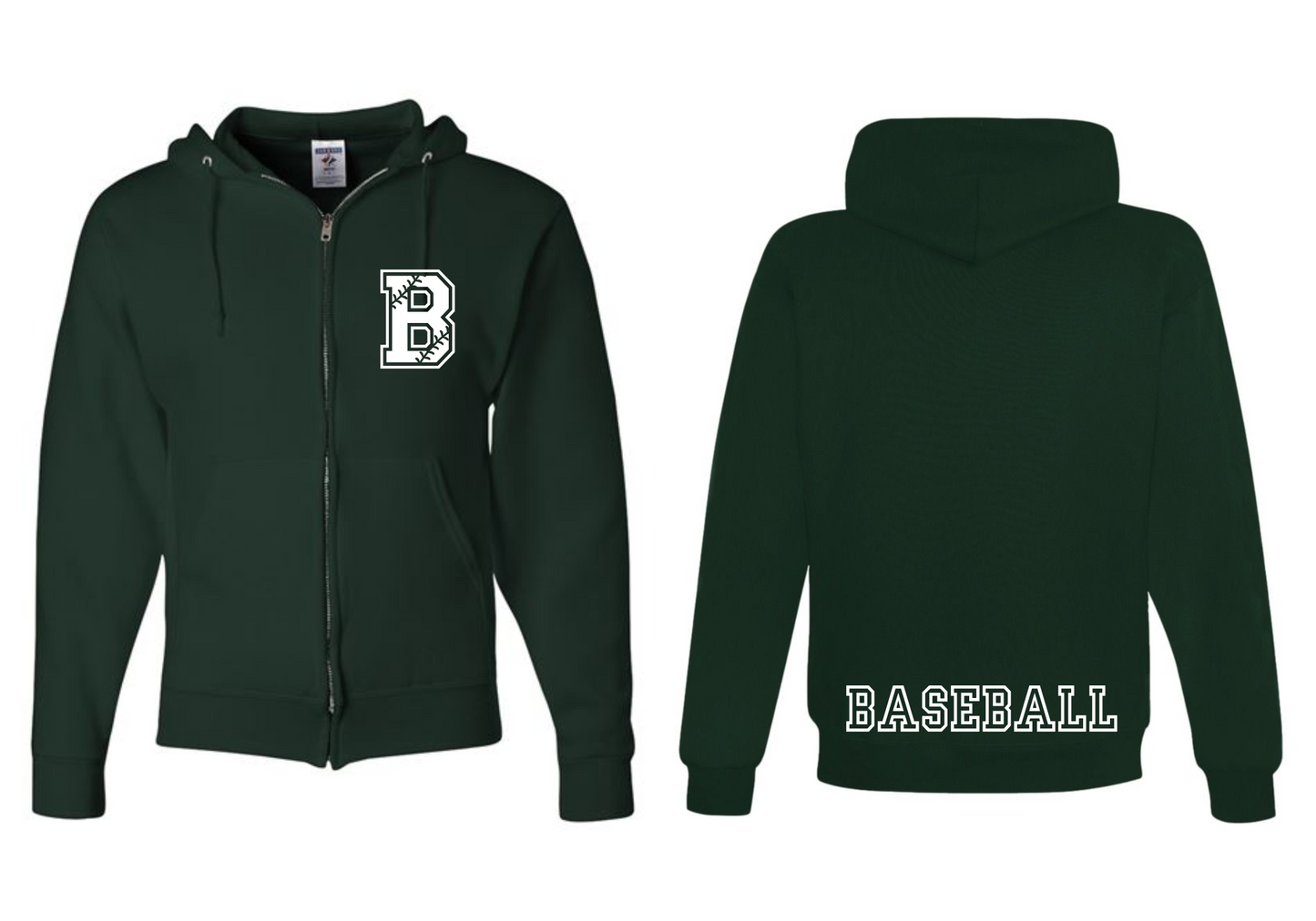 Stitched B Zipper Hoodie