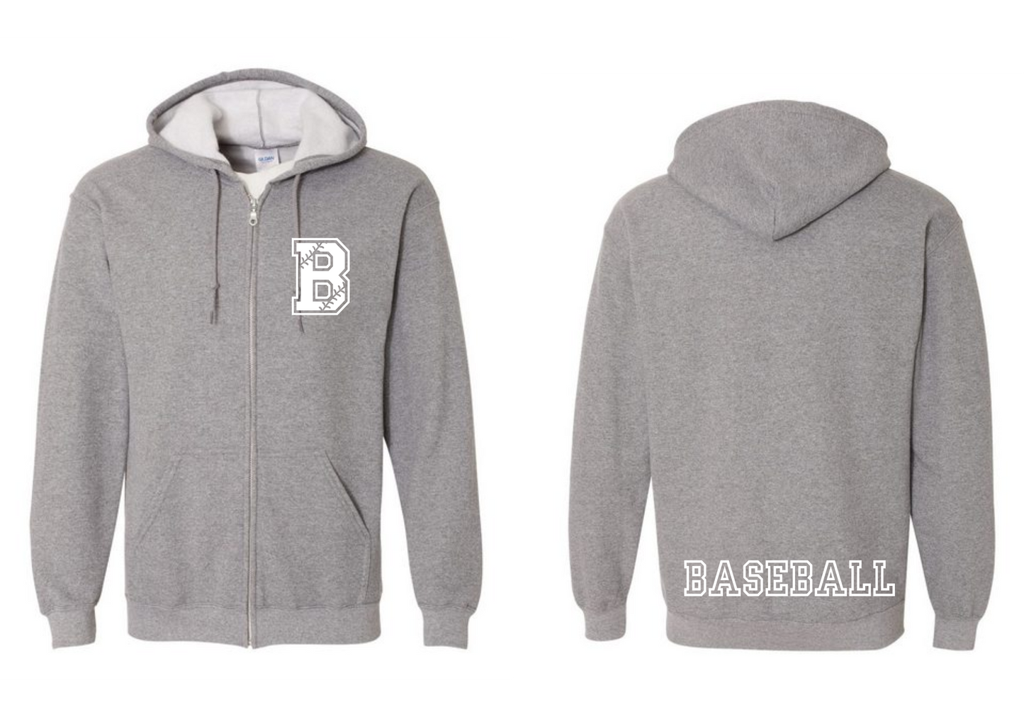 Stitched B Zipper Hoodie