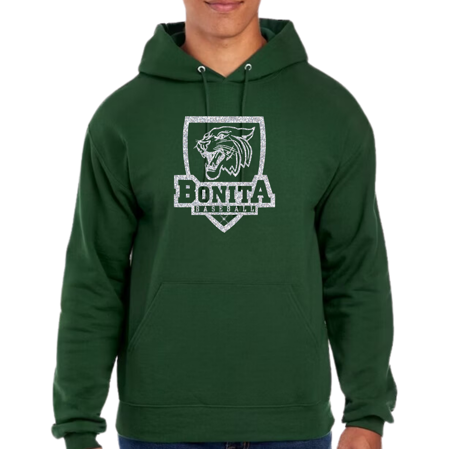 Bearcat Shield Sparkle Hoodie (Customization available.)