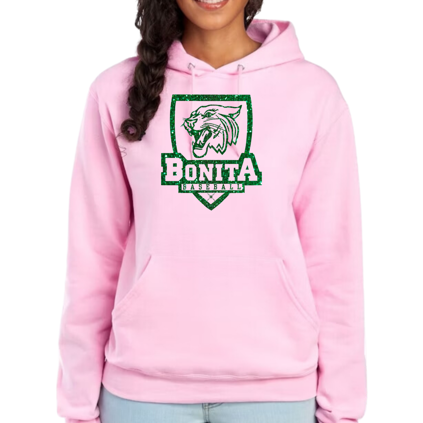 Bearcat Shield Sparkle Hoodie (Customization available.)