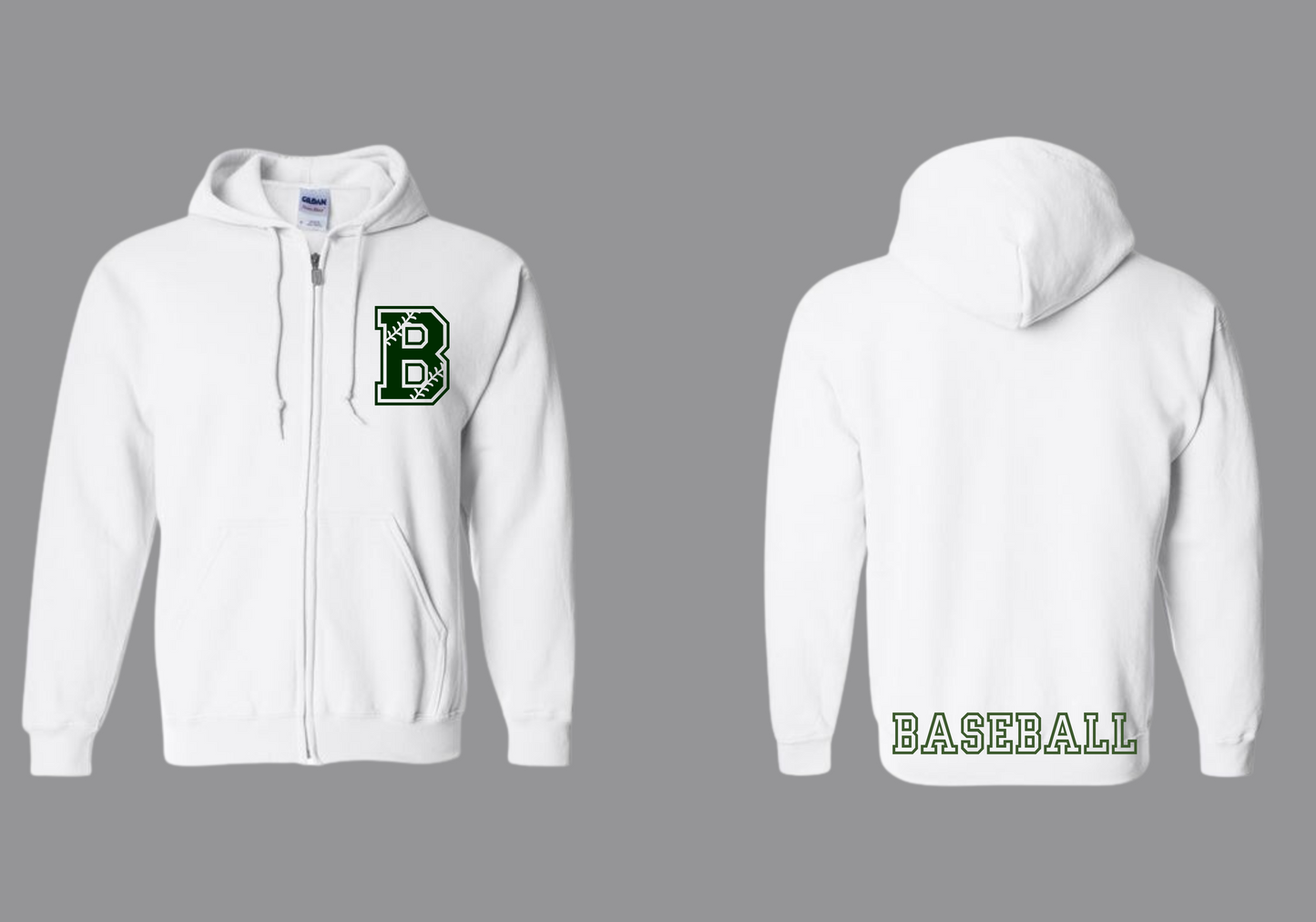 Stitched B Zipper Hoodie